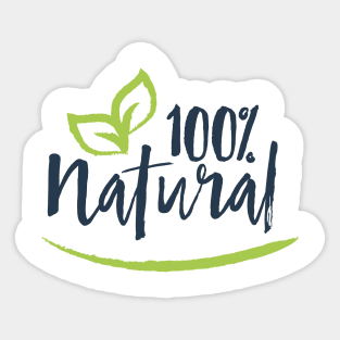 100 %  Natural Sticker